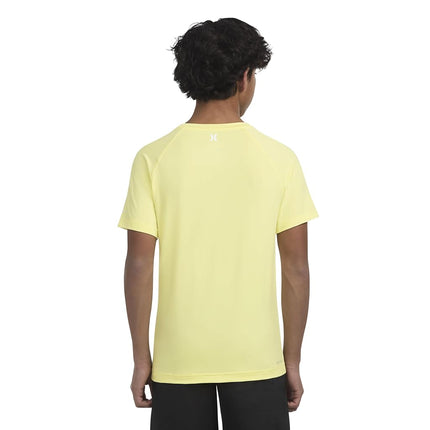 Haut de bain anti-UV Hurley pour garçons UPF 50+, jaune ciel/icône, 3T