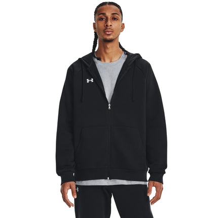 Under Armour Mens Rival Fleece Zip Hoodie - Black 