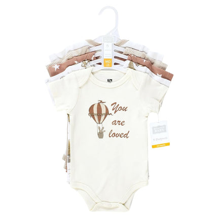 Hudson Baby Unisex Baby Bodysuits de algodón, Globo Aerostático, 12-18 Meses, Globo Aerostático, 12-18 Meses