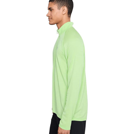 Under Armour Men's Tech Textured 1/2 Zip, Lumos Lime/Mod Gray, S