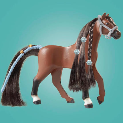 Playmobil 71355 Horses of Waterfall Jumping Arena with Zoe and Blaze, training for the championship with rewards, fun imaginative role-play, sustainable play sets suitable for children ages 5+