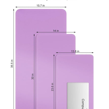 Niniubye Desk Pad, 35.5" x 17" PU Leather Non-Slip Desk Mat Large Mouse Pad for Desktop, Waterproof Laptop Desk Mat Writing Pad for Office, Home, Work, Gaming (Purple)