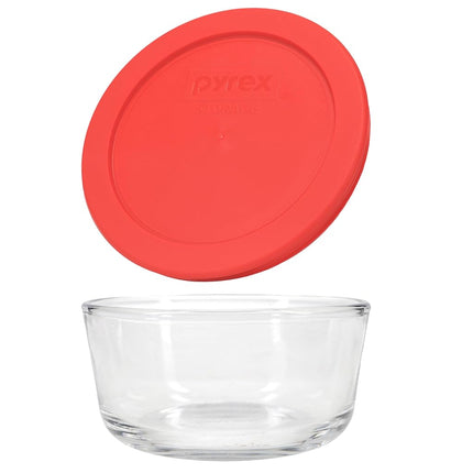Pyrex 2-Cup Glass Food Storage Set with Lids 12-Piece Red Cover
