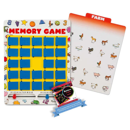 Melissa & Doug Voltear-para-Ganar: Juego de Memoria con Mini-Pad Rasca y Diviértete de M&D compatible con 1 Tema (12090)