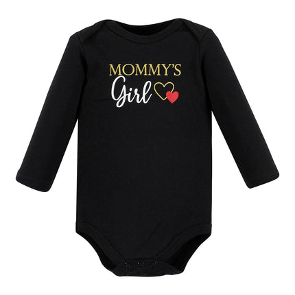 Hudson Baby unisex-bebé Trajes de cuerpo de algodón de manga larga, para niña Mommy rojo negro, 12-18 meses