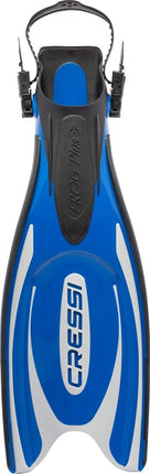 Cressi Men's Cressi Frog Plus diving swim fins, Blue/Silver, M L UK 9 10 - EU 41 44