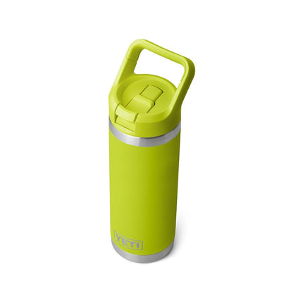 Yeti Rambler 18 oz Bottle, Vacuum Insulated, Stainless Steel with Straw Cap, Chartreuse
