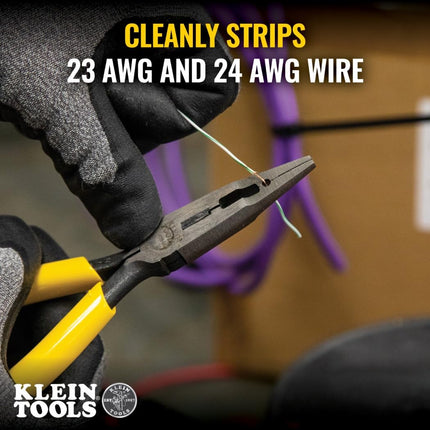 Klein Tools Vdv026-049 Connector Crimping Long-Nose Pliers