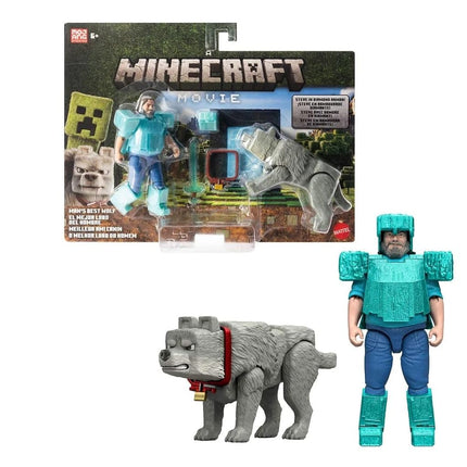 Minecraft JFR71 Movie Core Scale Steve and Wolf Ac
