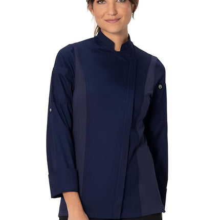Chef Works Women's Hartford Chef Coat, Navy, S