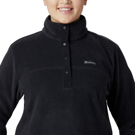 Columbia Women's Benton Springs Half Snap Pull Over Ii, Black, 1x