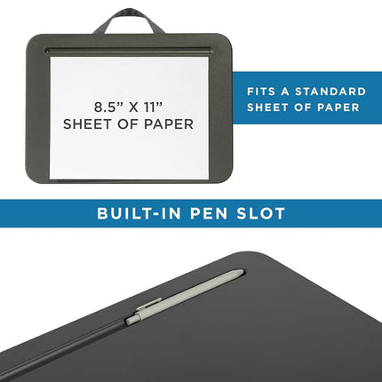 LapGear Compact Lap Desk - Charcoal - Fits up to 13.3 Inch Laptops - Pack of 12 - Style No. 43005