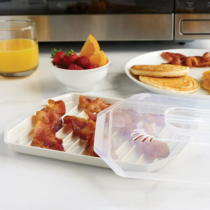 Nordic Ware Rejilla para Tocineta con Tapa, 26x20x5 cm