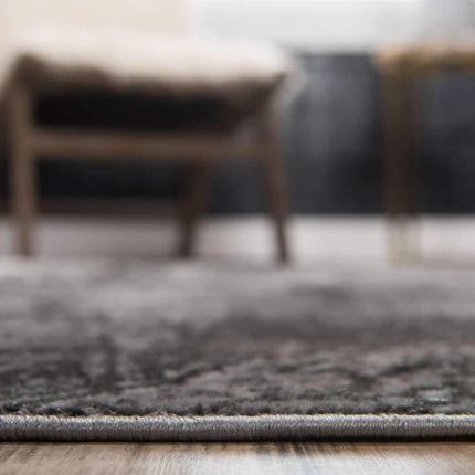 Unique Loom Sofia Collection Traditional Vintage Dark Gray Runner Rug (2' x 10')