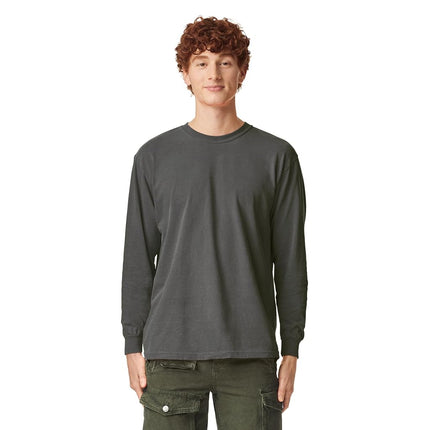 Comfort Colors Men's Adult Long Sleeve Tee T-Shirt, Pepper, Large