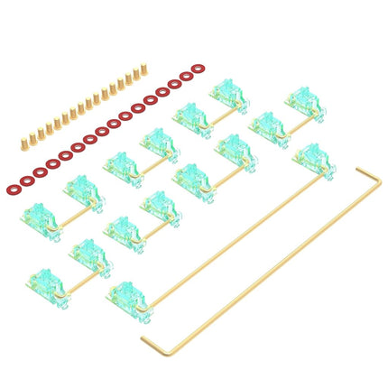 DUROCK Stabilizer V3, Screw in Stabilizers with 2u 6.25u 7u Wires, PCB Mount Keyboard Stabilizers for Mechanical Keyboards (V3 Teal 100% Kit)