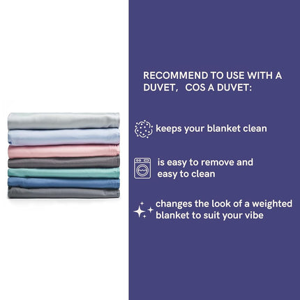 YnM Cooling Weighted Blanket for Adults, Cooling & Cozy Velvet Dual-Sided, Bed Blanket for One Person of 60~75kg, Ideal for Queen/King Bed (152cmx203cm, 6.8kg, Dark/Light Grey)