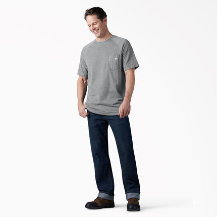 Dickies Men's Cooling Short Sleeve Pocket T-Shirt, Heather Gray, XX-Large