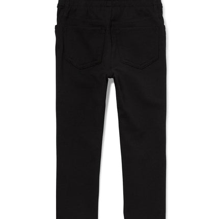 The Children's Place Jeggings en maille Ponte à enfiler pour bébés et tout-petits, Noir/Sable/Bleu vif, lot de 3, 5T
