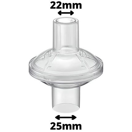 Universal CPAP Inline Filter Compatible with ResMed, Dream Station, AirSense, CPAP Bacteria Filter 22mm and 25mm Tube (Pack of 12)