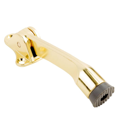 National Hardware N184-259 N184259 DR STP KICKDOWN 4IN Door Stop, Brass, 4 Inch