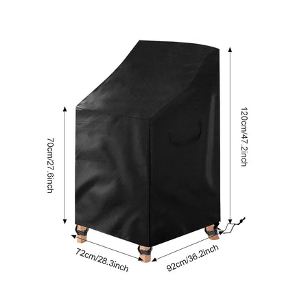 Uranshin Outdoor Stackable Patio Chair Cover Waterproof Outdoor Chair Cover