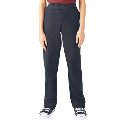 Dickies Kids Girls 7-16 Stretch Slim Straight Pant, Dark Navy, 10