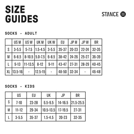 Stance Crew Sock - Icon - 3 Pack (Large, Black)