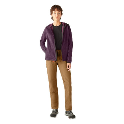 Dickies Womens Smooth Face Full Zip Hoodie, Plum Perfect Heather, X-Large