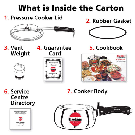 Hawkins Contura Pressure Cooker, 2 Litre Capacity