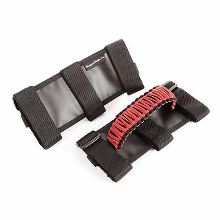 Rugged Ridge | Grab Handle Kit, Paracord, Red/Black | 13505.31 | Fits 1955-2023 Jeep CJ/Wrangler; 2020-2023 Jeep Gladiator