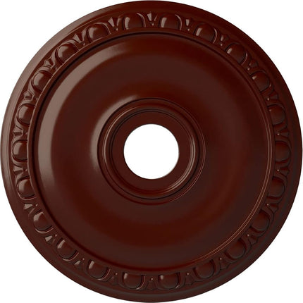 20"OD x 3 5/8"ID x 1"P Jackson Ceiling Medallion (Fits Canopies up to 5 1/8"), Hand-Painted Brushed Mahogany