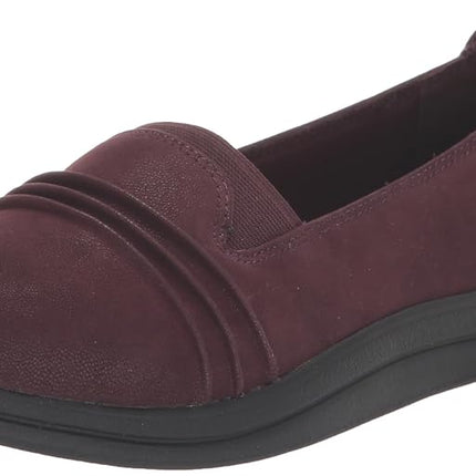 Clarks Women's Breeze Sol Loafer, Synthetic Burgundy, 9 UK