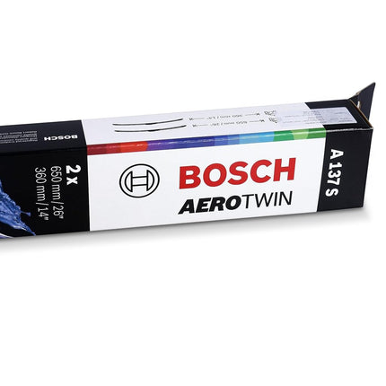 Bosch Wiper Blade Aerotwin A137S, Length: 650mm/360mm − Set of Front Wiper Blades - Only for Left-Hand Drive (EU)