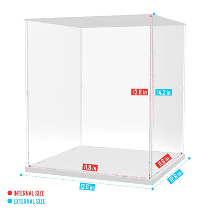 Choowin Acrylic Display Case for Lego Boutique Hotel 10297 for Lego Modular Buildings for Lego Display Thickened Clear Acrylic Display Cases for Collectibles Assemble Dustproof Display Box(White Base)