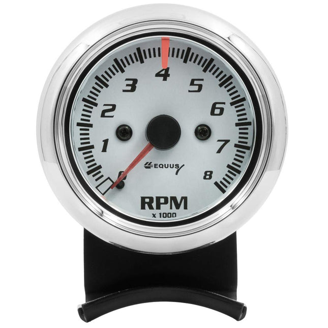 Equus 5076 2-1/2" Tachometer, White