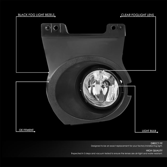 DNA MOTORING FL-ZTL-NS811-CH Pair of Reflector Beam Fog Lights w/Bezels Compatible with 2011-2014 F150,Chrome Housing/Clear Lens