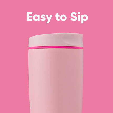 Owala SmoothSip Slider Stainless Steel Coffee Tumbler, 590ml, Pucker Up
