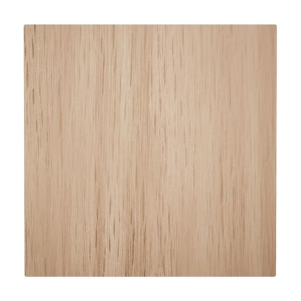 2 1/2"W x 2 1/2"H x 7/8"P Americraft Solid Hardwood Stain Grade Standard Smooth Rosette with Decorative Edge, Red Oak