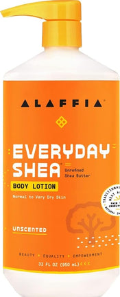 Loción de karité sin perfume Alaffia Everyday Body Care, 946 ml