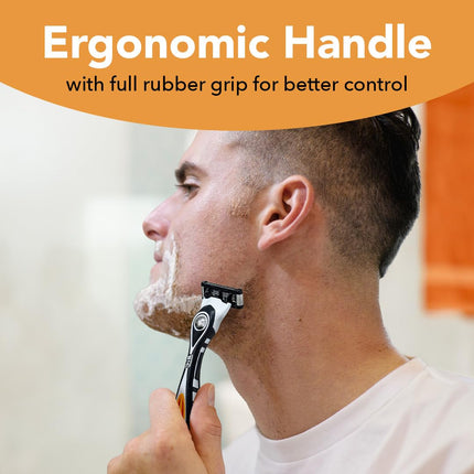 Maquinillas de Afeitar Recargables de 5 Cuchillas BIC Flex 5 para Hombre, Aseo Navideño para un Afeitado Suave, 1 Mango y Paquete de 12 Cartuchos, Regalos de Relleno para Calcetas Navideñas