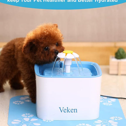Veken 8 filtros de repuesto para fuente automática de agua para mascotas, fuente de agua para gatos, dispensador de agua para perros