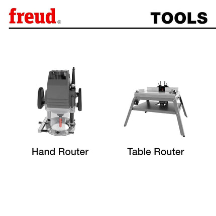 Freud Quadra-Cut Roundover Bit, 1/4 Inch Radius, 1/2 Inch Shank