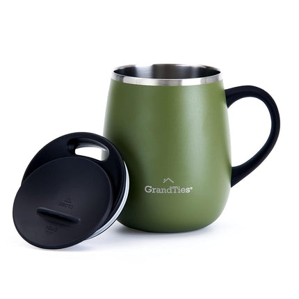 GrandTies Insulated Coffee Mug with Handle - Slidi