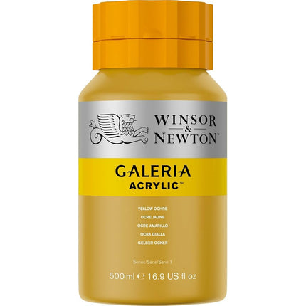 Winsor & Newton, Galeria Acrylic, Yellow Ochre, 500ml