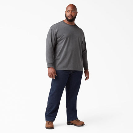 T-shirt ras du cou épais à manches longues Dickies pour homme grande taille, Rouge bordeaux chiné, 2XL Tall