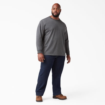 T-shirt ras du cou épais à manches longues Dickies pour homme grande taille, Rouge bordeaux chiné uni, 3XL-Grand