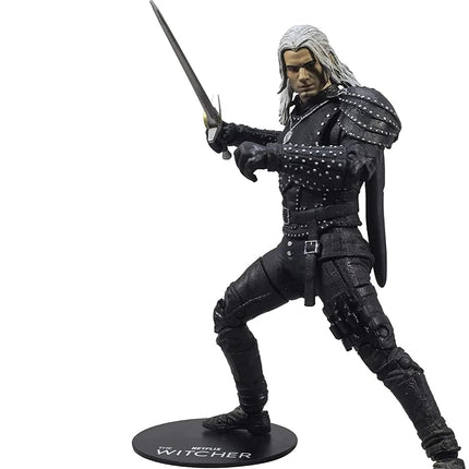McFarlane Toys, Netflix The Witcher 7-inch Geralt of Rivia Action Figure with 22 Moving Parts, The Witcher Season 2 Collectible Figure with Collectors Stand Base– Ages 12+
