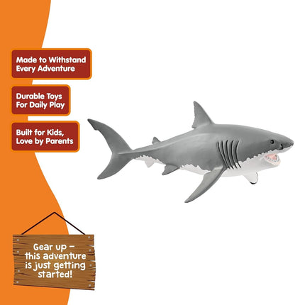 Schleich Wild Life - Great White Shark Toy Figurine - Kids Ages 3+ | 14809