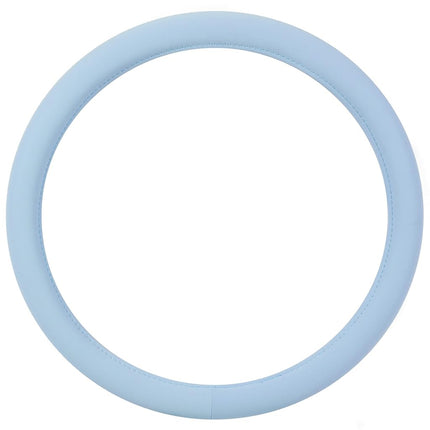 Sharper Image Ultra Soft Blue Steering Wheel Cover for Women - Comfy Grip Faux Leather Steering Wheel Cover, Fits Most Car Truck Van SUV 14.5 15 15.5 Inch